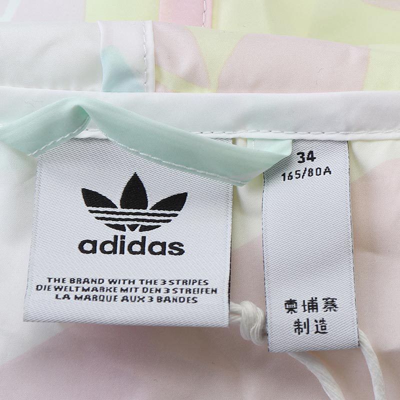 adidas阿迪达斯三叶草女装运动服休闲连帽防风衣外套GK3680