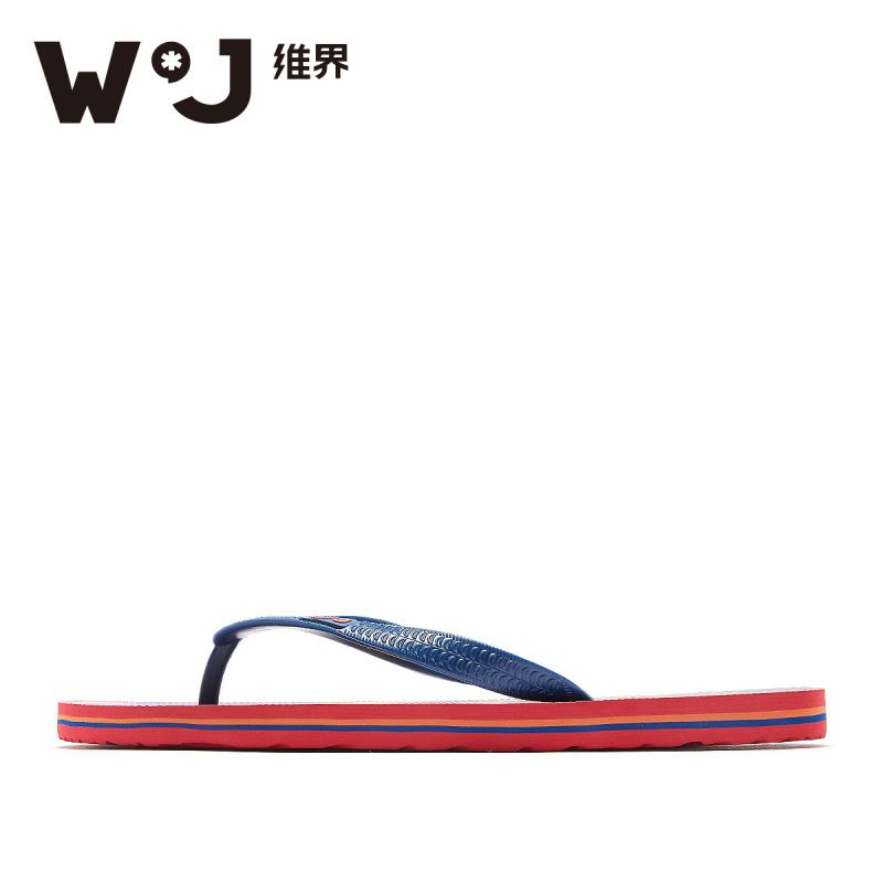 维界夏季新款沙滩个性创意欧美时尚防滑潮流夹脚平底人字拖鞋男