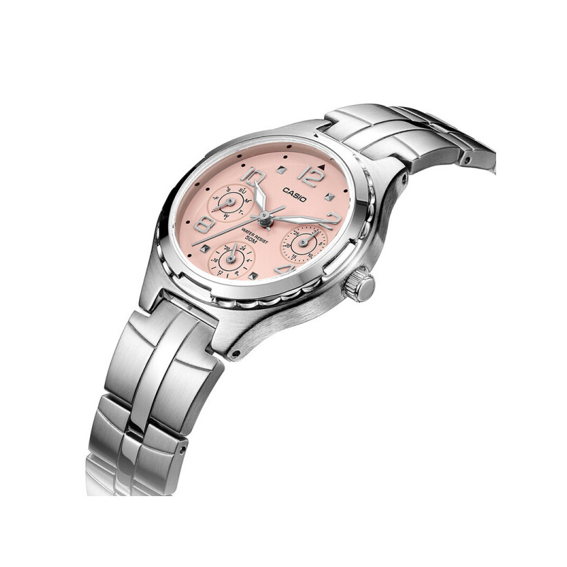 casio卡西欧石英表女日韩品牌时尚休闲不锈钢带石英女士表ltp2064a4a