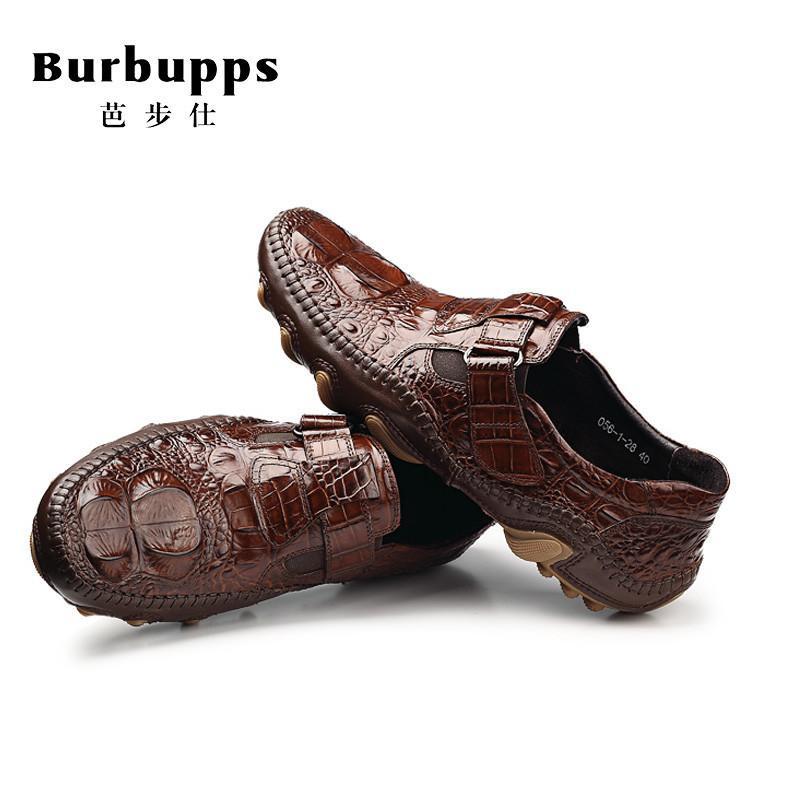 法国芭步仕Burbupps 2018新款爆款男士真皮时尚八爪鱼豆豆鞋