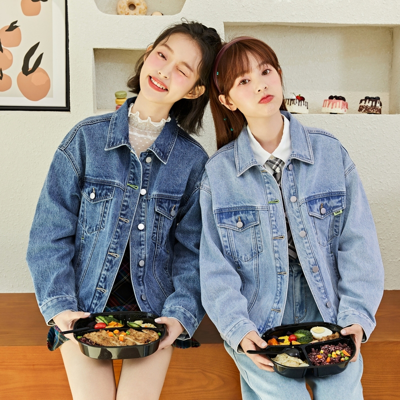 【满198减100预估价：150】森马春季牛仔外套女2021年新款女装时尚宽松上衣女士短款夹克