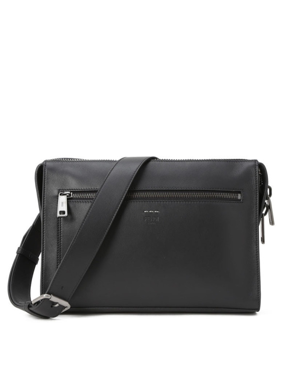 FENDI/芬迪 男包拉链造型单肩斜挎邮差包 7VA407 33x24x6CM