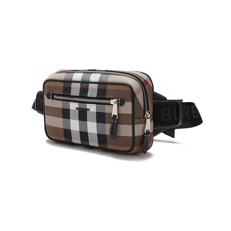 博柏利burberry男款织物胸包腰包斜挎包80420381