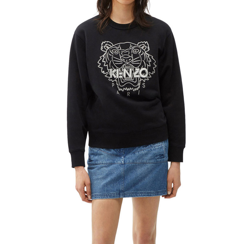 高田贤三 KENZO 女士棉质圆领长袖卫衣运动衫FB6 2SW820 4XH