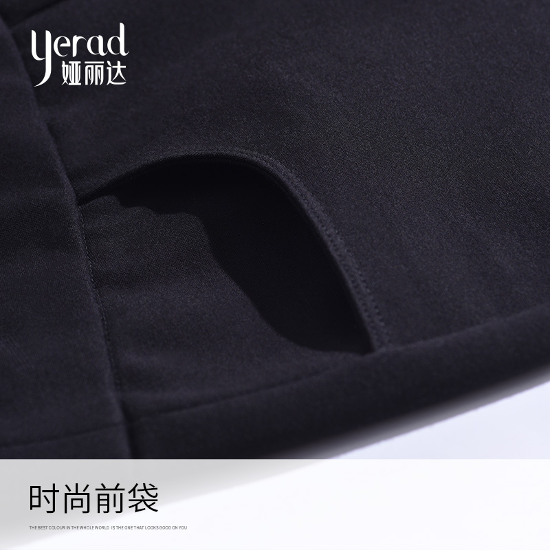 娅丽达女裤打底裤女外穿修身显瘦弹力大码2019新款秋季黑色小脚裤I3019