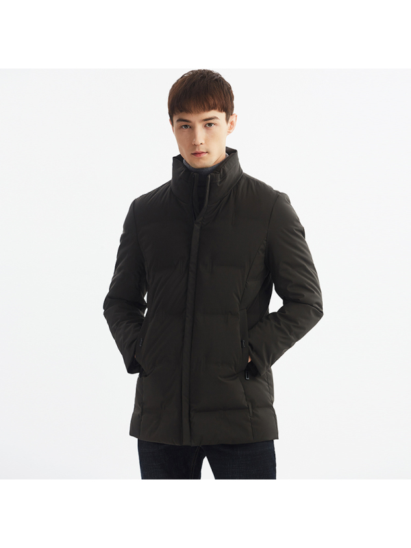 雪中飞羽绒服男新款冬季男士羽绒服男加绒加厚爸爸装外套男轻便保暖