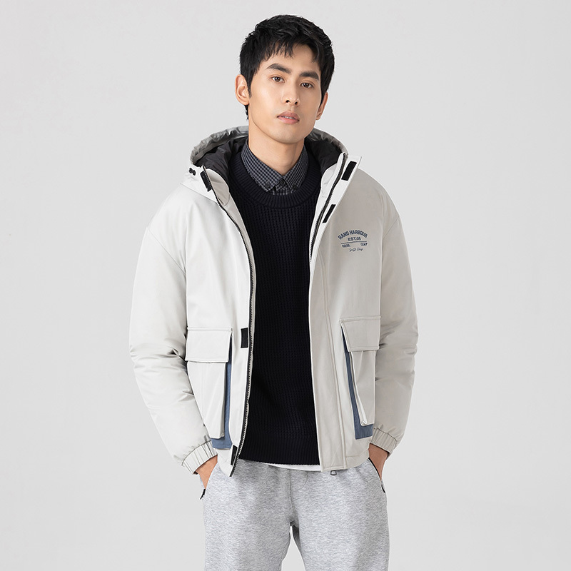 高梵工装羽绒服男短款2020年新款冬季撞色青年品牌男士外套帅气潮