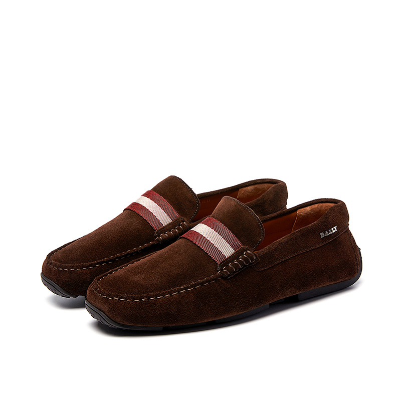 BALLY/巴利 PEARCE 男士饰Bally条纹麂皮驾车鞋 6206923