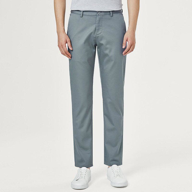 七匹狼休闲裤2019春季青年男士时尚商务微弹直筒休闲长裤图片