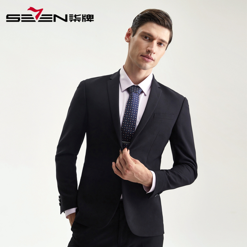 柒牌seven男装单西商务休闲西装男士修身时尚绅士礼服西服外套参数
