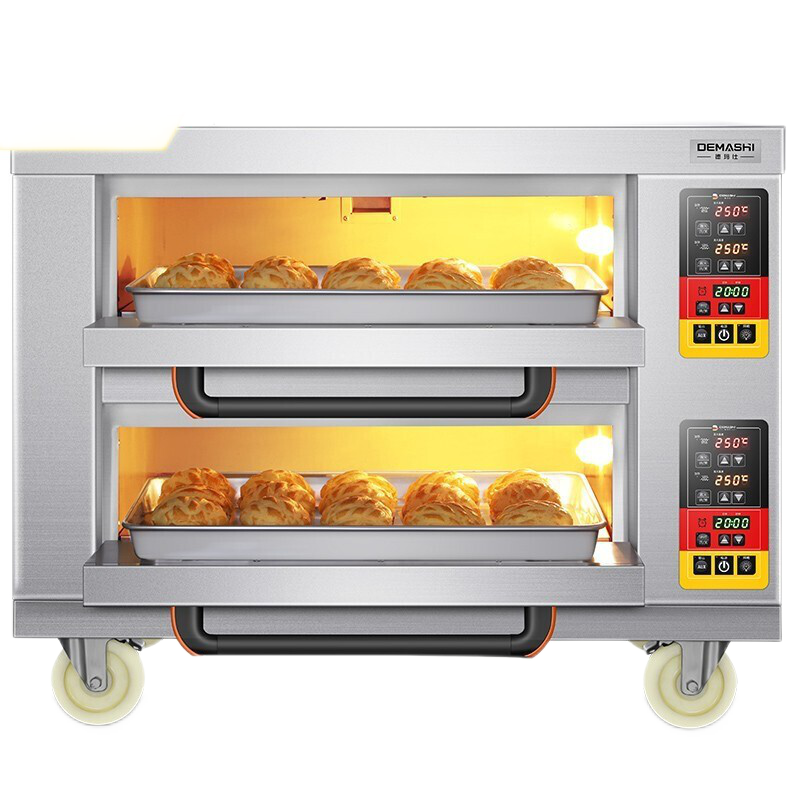 德玛仕(DEMASHI)大型烘焙烤箱商用 披萨面包蛋糕月饼地瓜烤箱 商用电烤箱 两层两盘 220V电压)DKL-102D