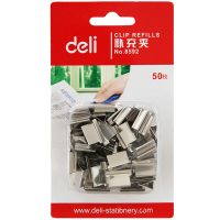 得力(deli) 8592 推夹器夹纸器 1卡装50个