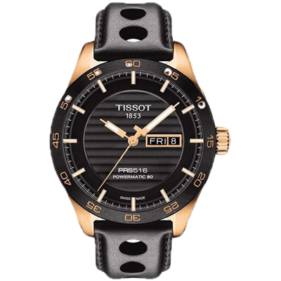 tissot 天梭 prs516系列 经典款时尚双历自动机械运动男表机械表男