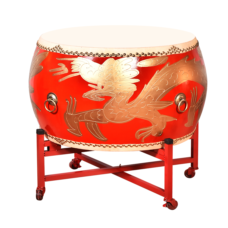 风雷动 FLD-GZ18寸 战鼓牛皮鼓大鼓龙鼓威风锣鼓中国红成人儿童演出开业庆典文化活动可定制堂鼓18寸战鼓龙鼓+鼓架