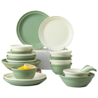 北欧风餐具碗碟套装碗盘家用轻奢网红饭碗盘子碗筷套装麦可可