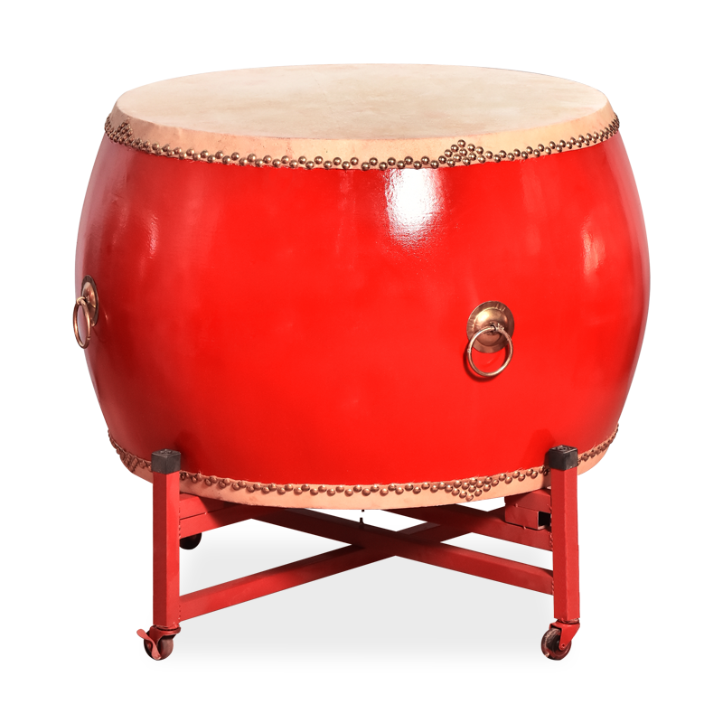 风雷动 FLD-GZ120 战鼓牛皮鼓大鼓龙鼓威风锣鼓中国红成人儿童演出开业庆典文化活动可定制堂鼓1.2米战鼓红鼓+鼓架