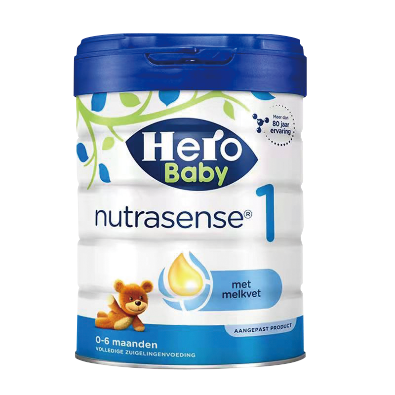 [全球购]荷兰Hero baby白金美素1段奶粉800g,0-6个月以上婴幼儿宝宝配方牛奶粉2罐装 2024.9