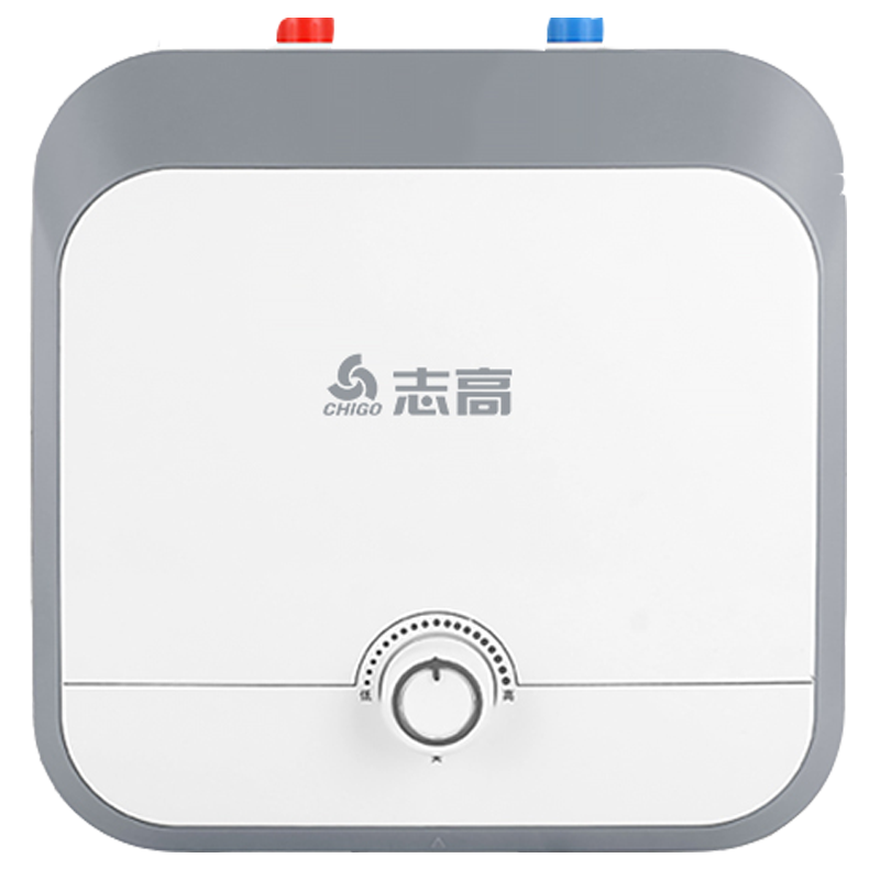 志高(CHIGO)小厨宝家用储水式电热水器速热厨房迷你热水宝厨宝即热型8L升 八升灰白机械款上出水