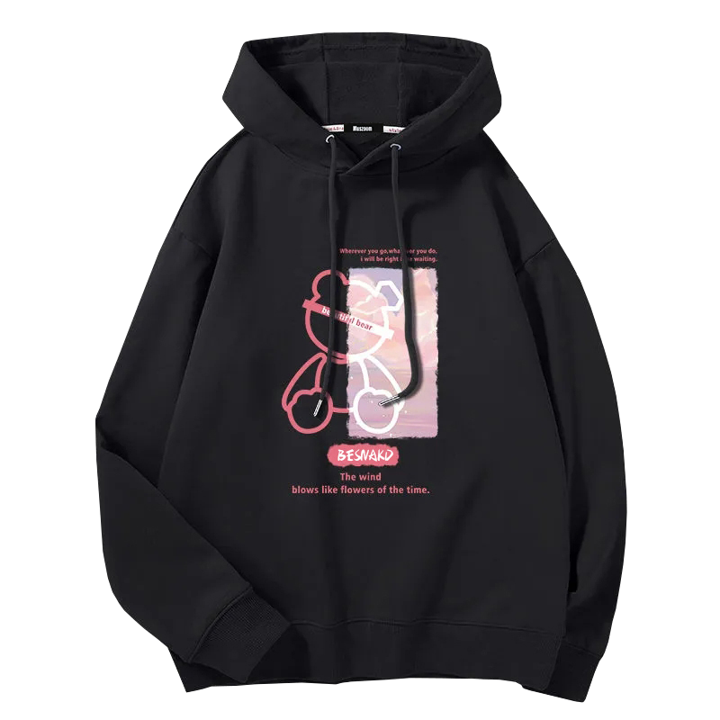 DEBRAND男士连帽卫衣外套春季ins潮牌宽松韩版情侣装套头帽衫上衣