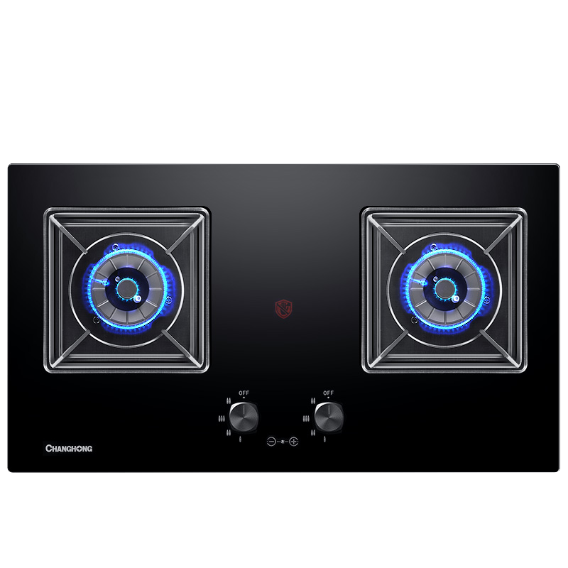 长虹C06-天然气燃气灶定时家用触控嵌入双灶台式灶天然液化气煤气灶