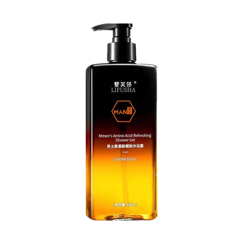 黎芙莎 男士氨基酸醒肤沐浴露 洗发水500ml*2瓶 男士沐浴露持久留香男用清爽 男女洗发水男士套装 500ml*2