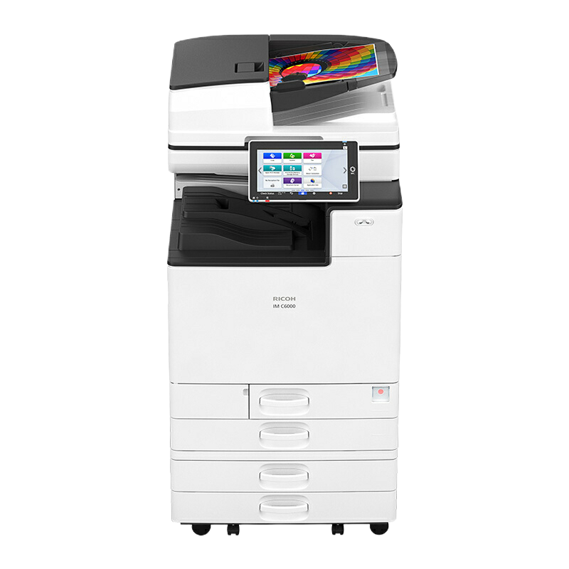 理光IM C6000 A3彩色激光数码复印打印扫描复合机 60页/分钟 10.1英寸高清触控屏 手机wifi打印 双面复印双面打印 网络打印彩色扫描(输稿器+四纸盒)