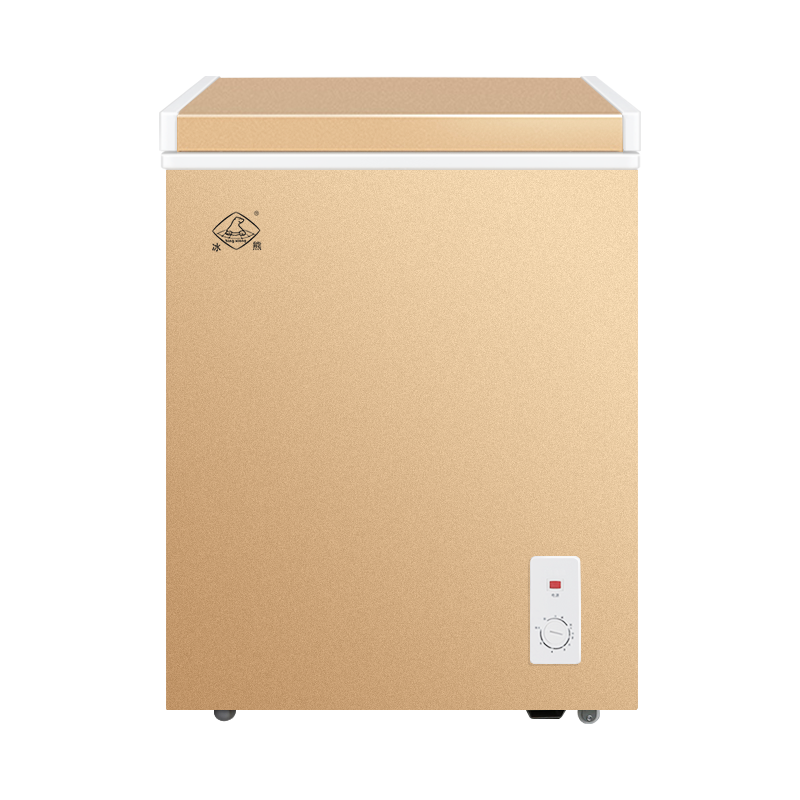 冰熊100升 金色冷藏冷冻转换家用商用节能小冰柜迷你卧式一级能耗小型变温冷柜 [一级节能]