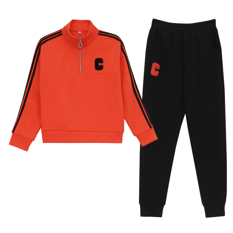 均妮运动套装女春秋2022新款时尚洋气晨跑欧货品牌宽松卫衣休闲两件套