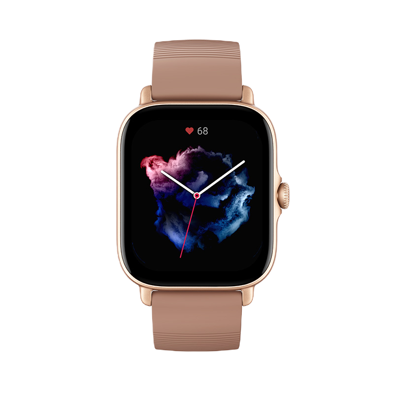 Amazfit跃我 GTS 3 柔砂棕 智能手表华米跃我GPS定位跑步运动健康游泳防水男女多功能血氧监测长续航