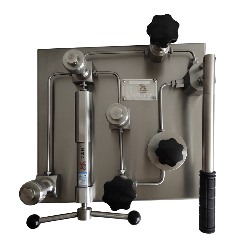 液压校准台ALKT804手动油压水压测试校准泵压力开关校验标准器100MPa高压压力表标定压力源