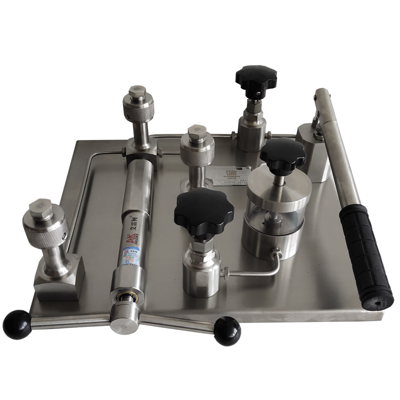 液压校准台ALKT803压力变送器校验台手动油压水压测试校准泵压力开关校验标准器60MPa压力表标定压力源