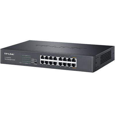 普联(TP-LINK)TL-SG2016D 16口全千兆Web网管云管理交换机企业级交换器监控网络网线分线分流器