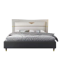 郁菲琦皮床简约现代双人床1.5米/1.8米床轻奢风格网红床小户型软体床婚床