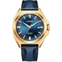 国行 西铁城(CITIZEN)Series 8系列自动机械潜水款橡胶和小牛皮结合表带时尚商务男表 NB6010-81E
