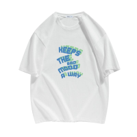 DEBRAND夏季男士新款圆领宽松薄款印花短袖t恤男装上衣打底衫衣服