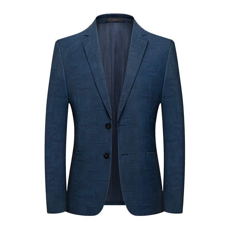 毛呢西装外套男单件上衣春秋韩版修身休闲小西服针织弹力单西 HN6620