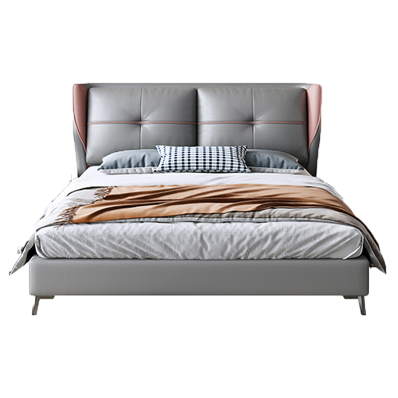 郁菲琦科技布床意式双人实木床1.5米主卧布艺床1.8米软包简约轻奢婚床