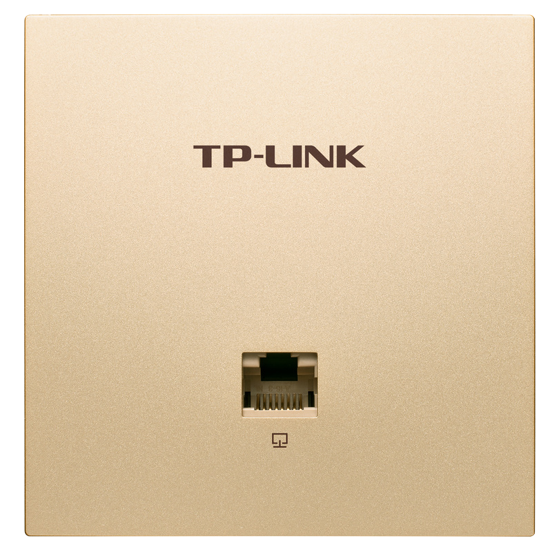 TP-LINK TL-XAP3002GI-PoE 薄款香槟金(方)AX3000M双频千兆WiFi6无线面板式AP 86型墙壁式商用别墅企业级家用大户型全屋wifi覆盖接入路由器组网