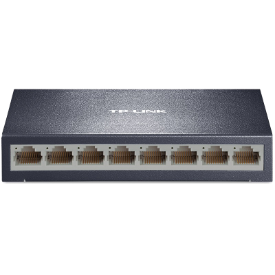 普联(TP-LINK)8口百兆交换机 监控网络网线分线器 分流器 金属机身 TL-SF1008D