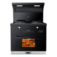 Haotaitai用心爱好太太集成灶蒸烤箱一体家用消毒柜蒸箱H815大吸力油烟机燃气灶套餐自动清洗式烟灶套装-液化气