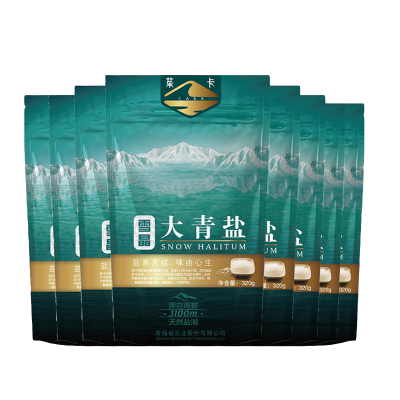 茶卡冰晶大青盐单包320g自然结晶茶卡湖盐加碘食盐家用含碘孕妇儿童无