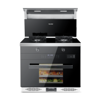 Haotaitai用心爱好太太集成灶蒸烤箱一体家用消毒柜蒸箱J903K大吸力油烟机燃气灶套餐自动清洗式烟灶套装-液化气