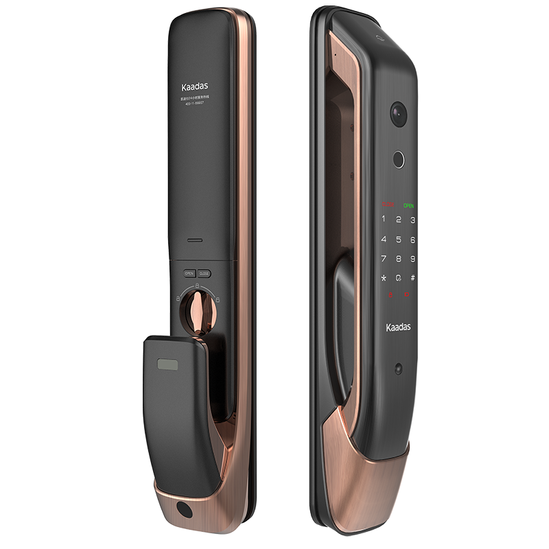 凯迪仕(Kaadas)智能锁K20-F指纹锁家用防盗门锁电子密码锁全自动推拉智能门锁人脸识别锁锂电池太灰色