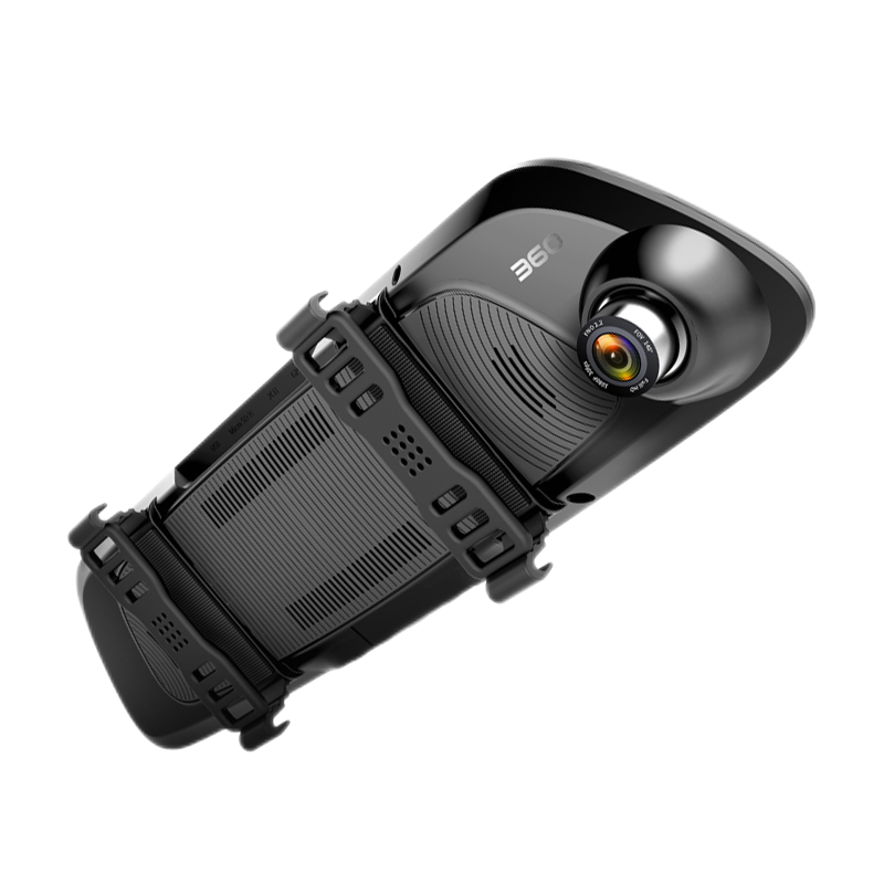 360行车记录仪M301双镜头套装版+64G卡套装 后视镜前后双录手机wifi互联高清夜视(含后拉摄像头)