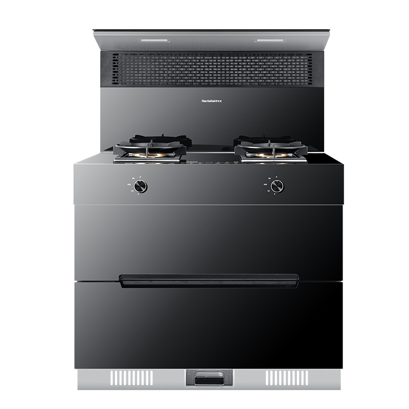 Haotaitai用心爱好太太集成灶一体家用消毒柜储物柜H811大吸力油烟机燃气灶套餐自动清洗式烟灶套装-天然气