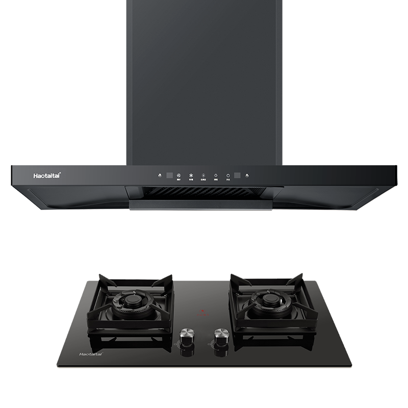 Haotaitai用心爱好太太油烟机燃气灶套装家用大吸力欧式顶吸E902+2195猛火灶5.2kw烟灶套餐-天然气