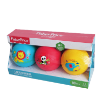 费雪Fisher-Price 玩具球 儿童运动球套装三合一 宝宝健身小皮球F0923