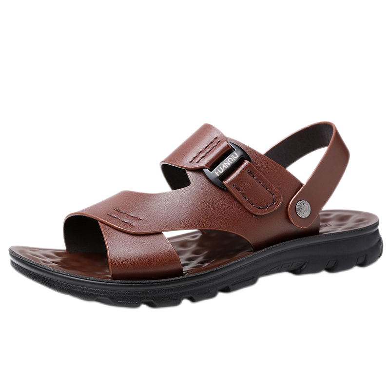 环球正品凉鞋男真皮男士沙滩鞋夏季舒适百搭休闲两用鞋防水耐穿鞋