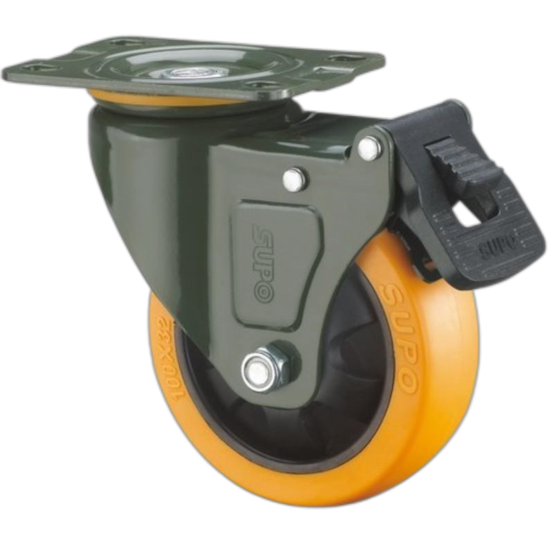 向荣脚轮SUPO3寸双轴承聚氨酯万向轮(单位:个)