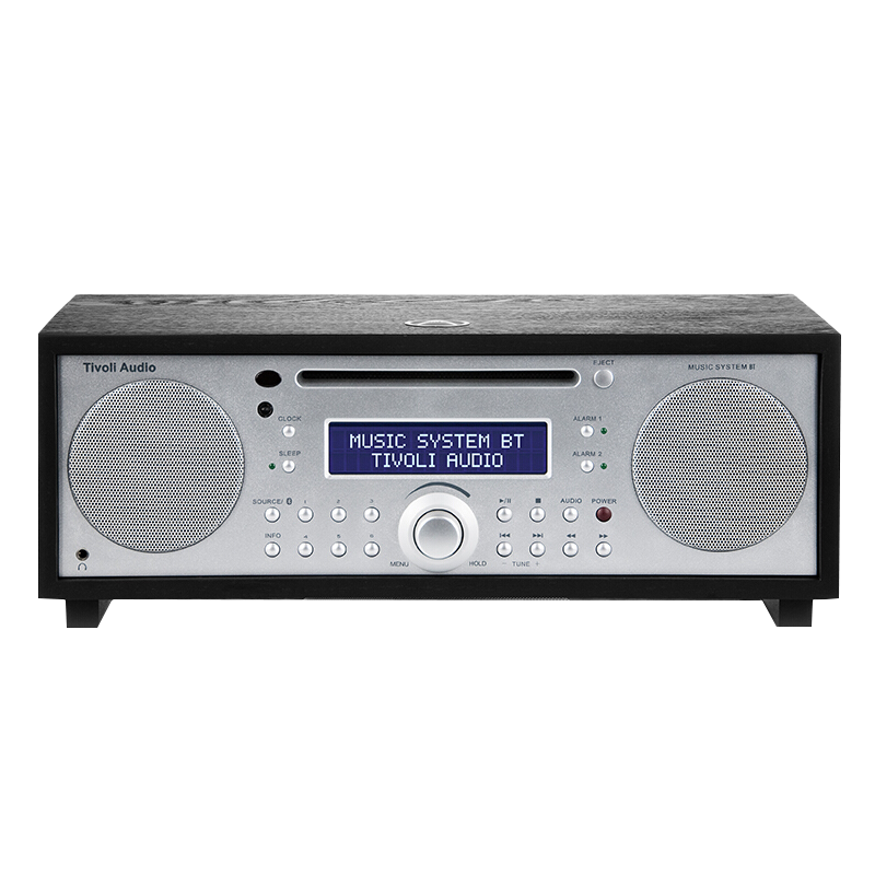 Tivoli Audio 流金岁月音箱 多功能蓝牙CD一体机2.1立体声桌面音响 黒木银色MSYBT多媒体收音机